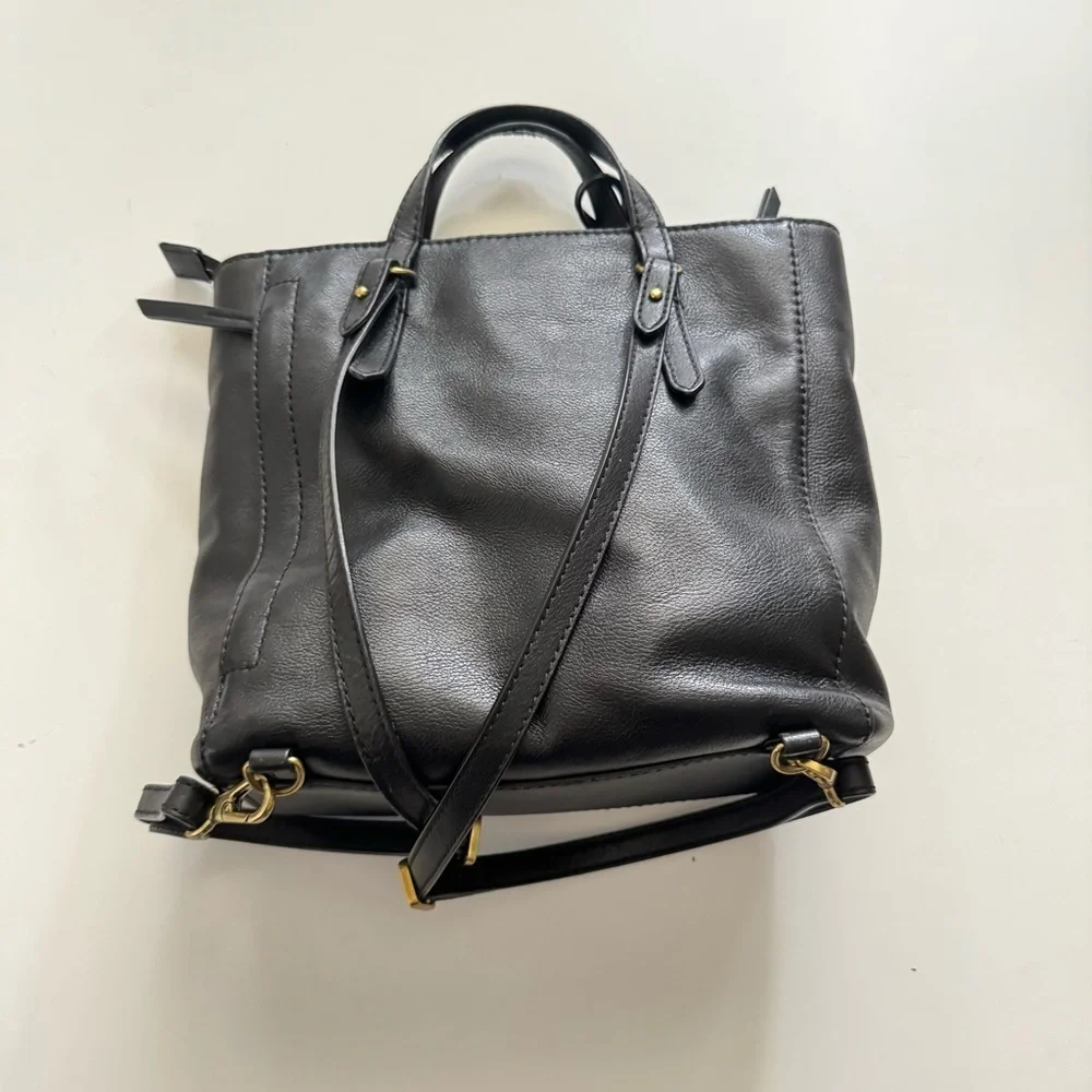 Fossil Camilla Convertible Black Leather Backpack